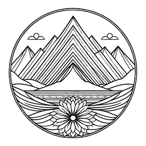 Faszinierendes Mandala mit blühendem Sonnenblumen-Motiv Ausmalvorlage für kreative Farbzauberer und kleine Naturfreunde
