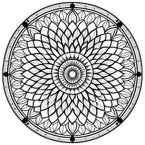 Faszinierendes Mandala mit kreativen Mustern Ausmalvorlage für fantasievolle Farbenthusiasten und neugierige Künstler