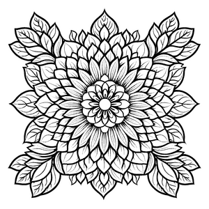 Fesselndes Mandala mit kunstvollen Details und kreisförmigen Mustern Ausmalbild für träumerische Künstler und kleine Kreativköpfe