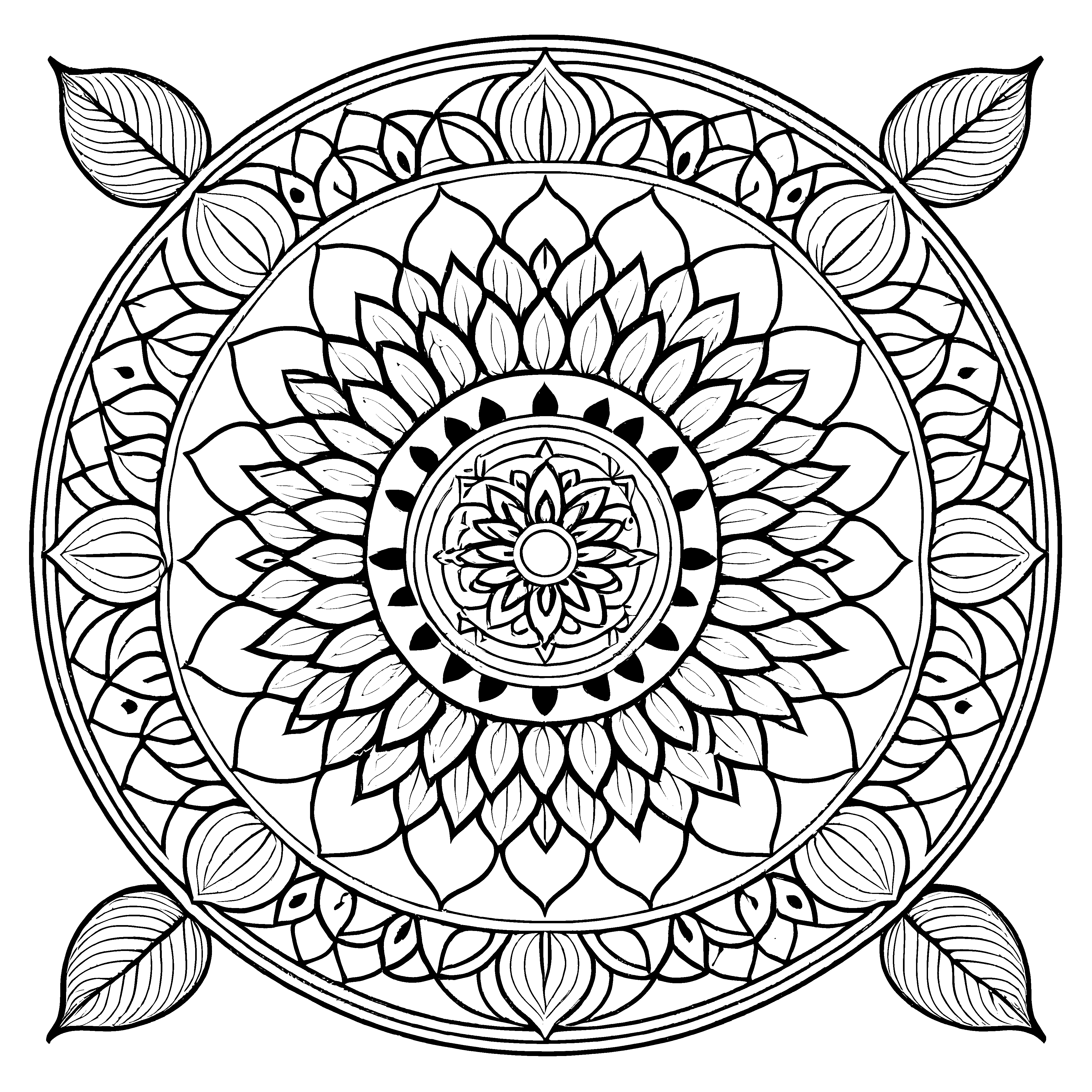 Faszinierendes Mandala mit ovalem Muster für kreative Farbzauberer und kleine Kunstliebhaber