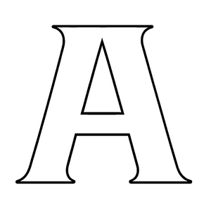 Großer Buchstabe A als Ausmalbild für kreative Köpfe