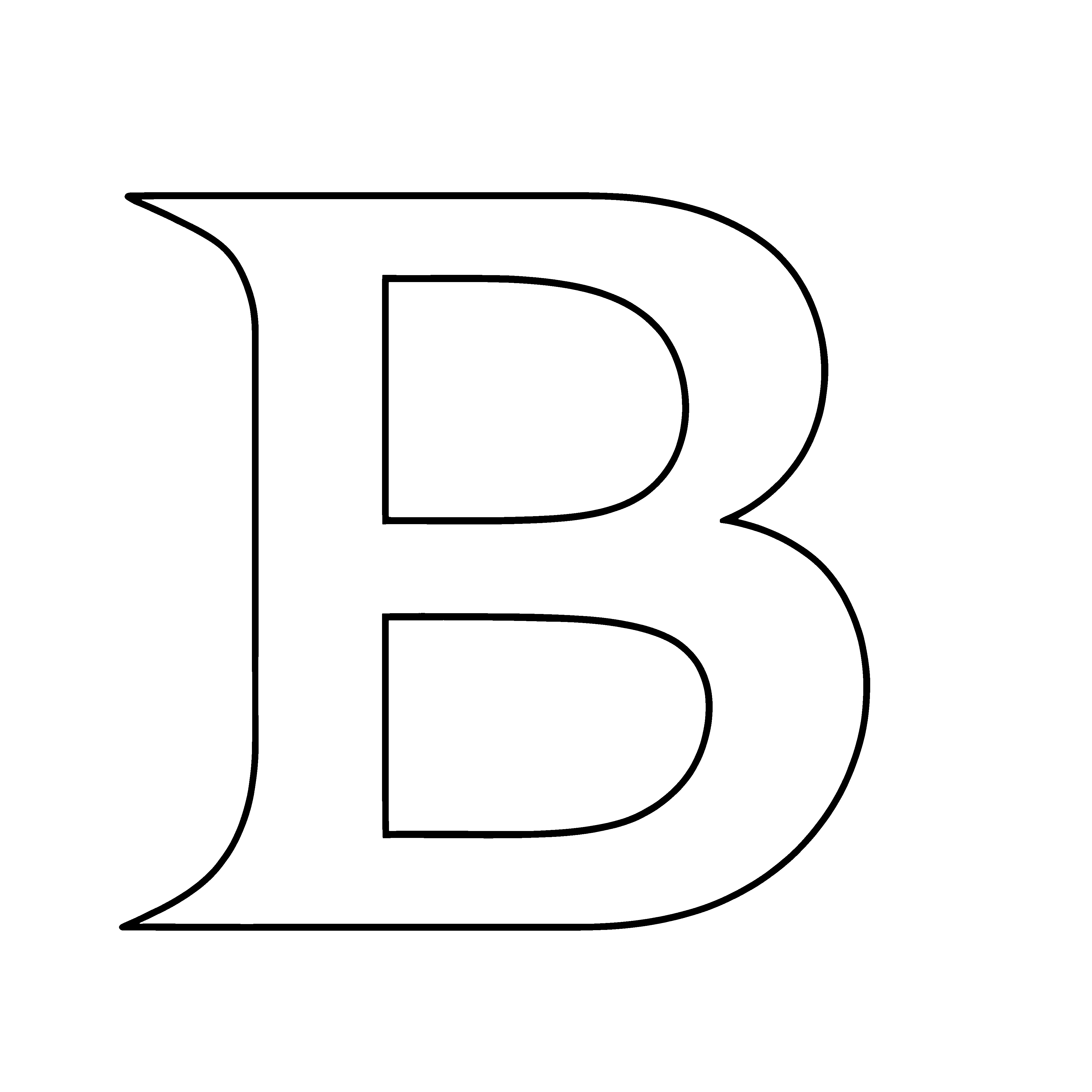 Bezaubernder Buchstabe B umgeben von fantasievollen Mustern Ausmalbild für neugierige Wortakrobaten
