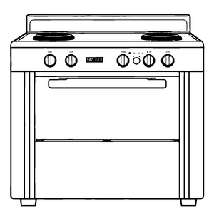 Moderne Küchenzauber mit einem Elektroherd Ausmalbild für kleine Kochabenteurer