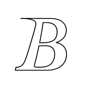 Bezaubernder Buchstabe B in stilvollem Schwarz-Weiß-Design Ausmalmotiv für kleine Buchstabenforscher