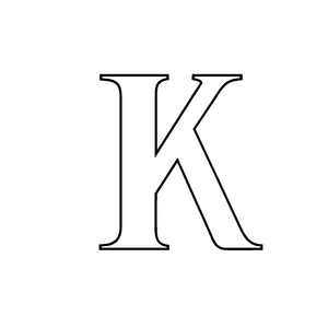 Fesselnder Buchstabe K in aufregender Malvorlage für junge Sprachexperten