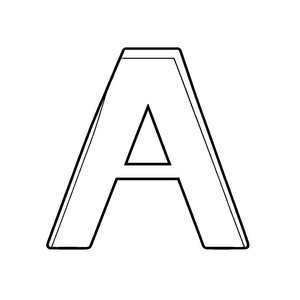 Fantasievoller Buchstabe A mit schimmerndem Glanz Ausmalbild für kleine Buchstabenentdecker
