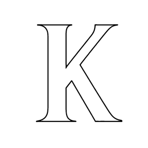 Fantasievoller Buchstabe K in fröhlicher Malvorlage für kleine Sprachabenteurer