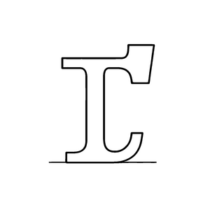 Einzigartiger Buchstabe T als Ausmalvorlage für fantasievolle Entdecker