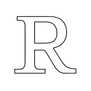 Neuartiger Buchstabe R im kreativen Stil Malvorlage für fantasievolle Wortzauberer
