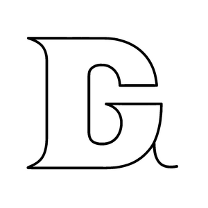 Großer Buchstabe G als Ausmalmotiv für kleine Schriftsteller