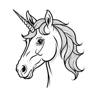 Faszinierendes Einhorn mit majestätischer Mähne Ausmalbild für fantastische Träumer und Entdecker