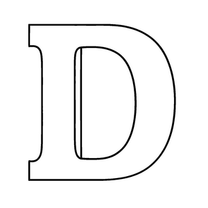 Dramatischer Buchstabe D als Ausmalvorlage für ideenreiche Sprachkünstler