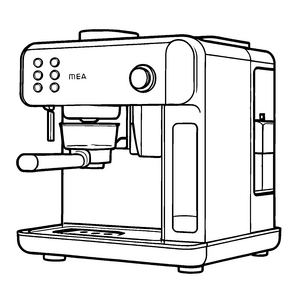 Bezaubernde Kaffeemaschine mit aromatischem Espressokochen Ausmalbild für kleine Kaffeekünstler