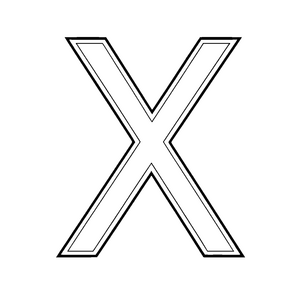 Kreatives X für spannende Buchstaben-Abenteuer Malvorlage für kleine Sprachzauberer