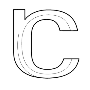 Kreatives C mit ansprechendem Design Ausmalvorlage für wagemutige Wortakrobaten