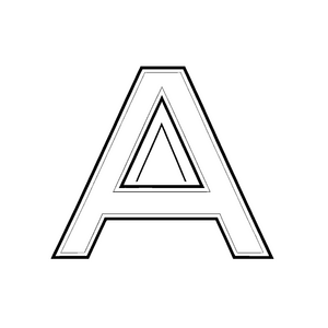 Beeindruckender Buchstabe A mit aufregendem Design Malvorlage für fantasievolle Wortkreateure
