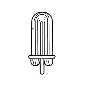 Schmackhaftes Eis am Stiel im kreativen Design Malvorlage für lebhafte Meisterkünstler