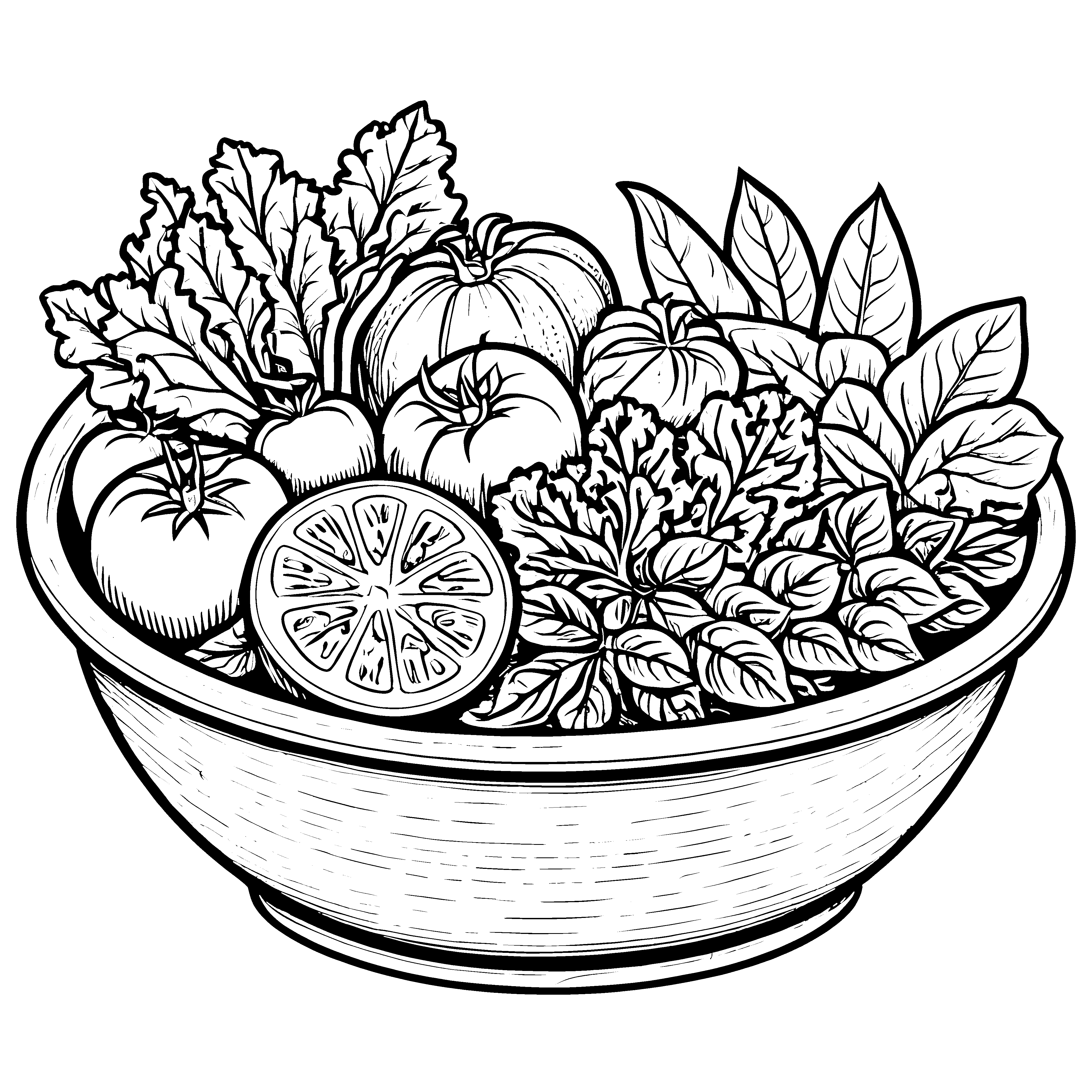 Kreative Lollo Bionda in bunter Obstschüssel Malvorlage für fabelhafte Entdecker