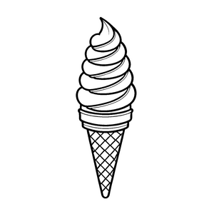 Kunterbunte Eiswaffel mit frischen Erdbeeren Bastelmotiv für kreative Schlemmerfreunde