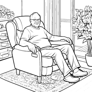 Bezaubernder Massagesessel mit gemütlichem Ambiente Ausmalmotiv für entspannte Träumer und kleine Wohlfühlkünstler