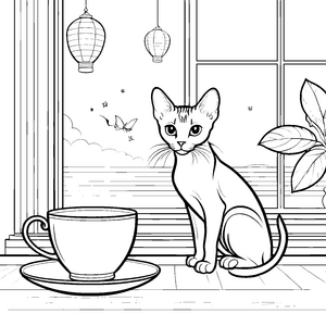 Sphynx Katzen-Motiv