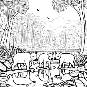 Tapir Jungtiere-Motiv