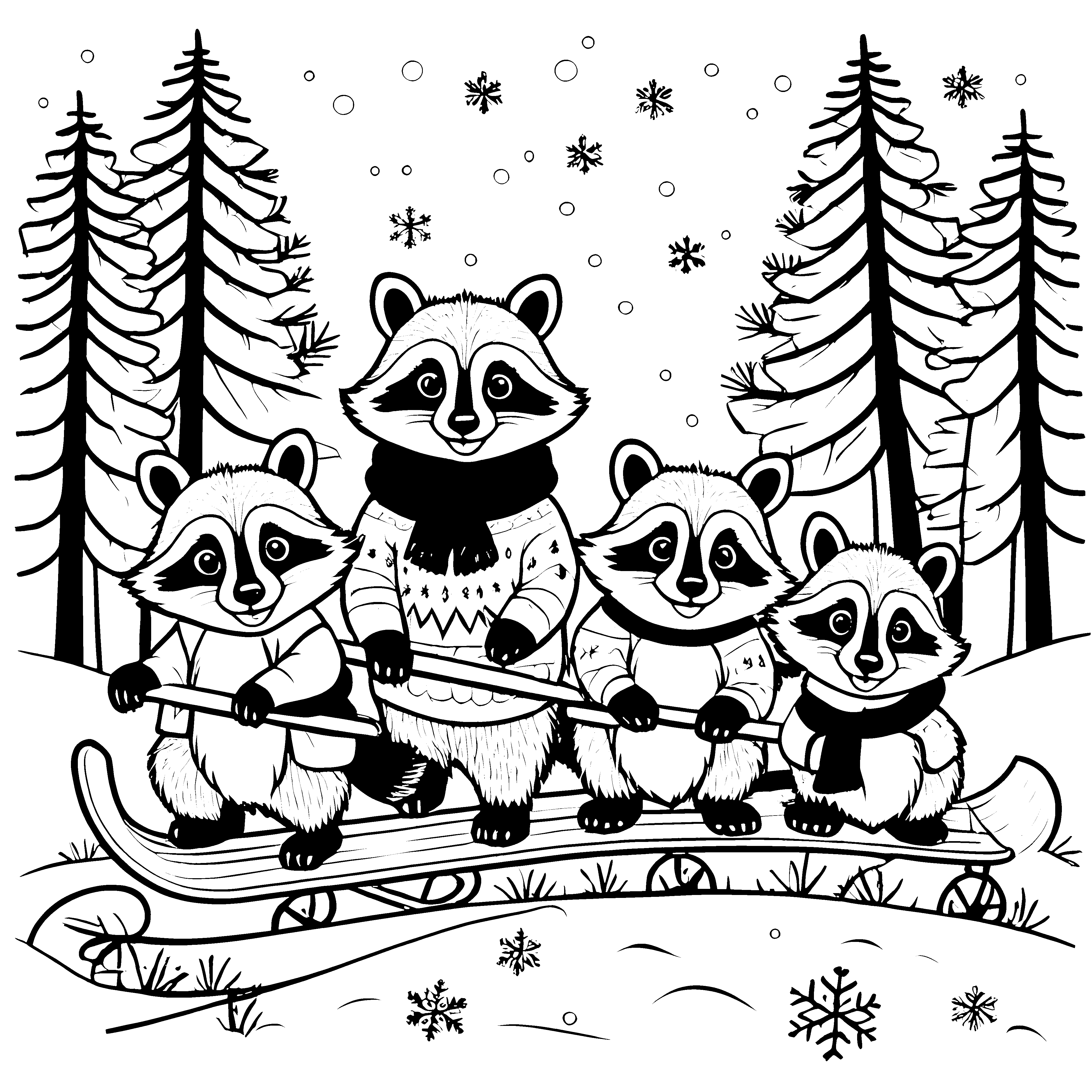 Tiere in Weihnachtspullovern-Motiv