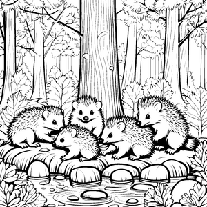 Stachelschwein-Babys-Motiv
