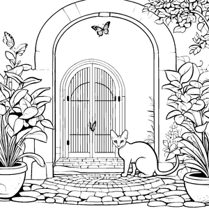 Sphynx Katzen-Motiv