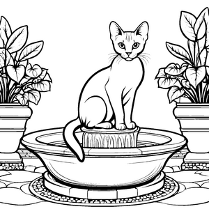 Sphynx Katzen-Motiv