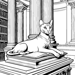 Sphynx Katzen-Motiv