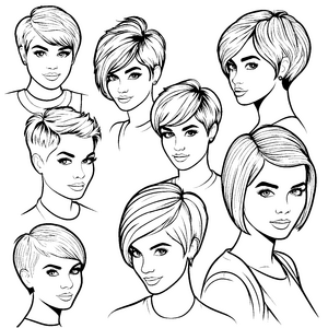 Trendige Kurzhaarfrisuren-Motiv
