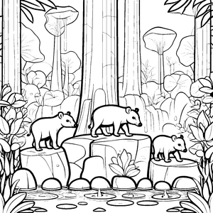 Tapir Jungtiere-Motiv