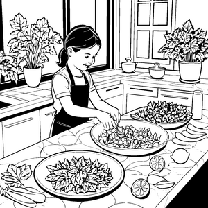 Shiso-Blätter-Motiv