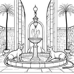 Sphynx Katzen-Motiv