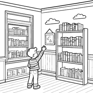Bücherregal voller Geschichten für kleine Wissensabenteurer