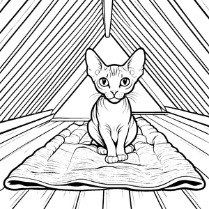 Sphynx Katzen-Motiv