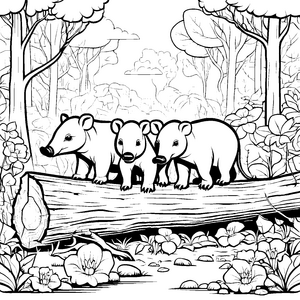 Tapir Jungtiere-Motiv