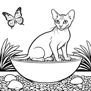 Sphynx Katzen-Motiv