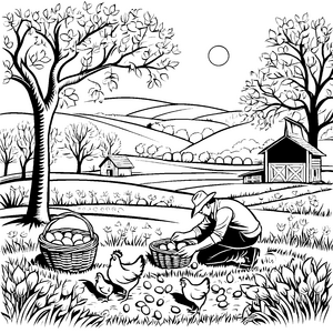 Eier sammeln-Motiv