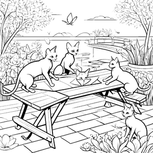 Sphynx Katzen-Motiv