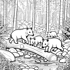 Tapir Jungtiere-Motiv