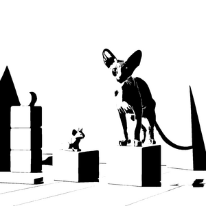 Sphynx Katzen-Motiv