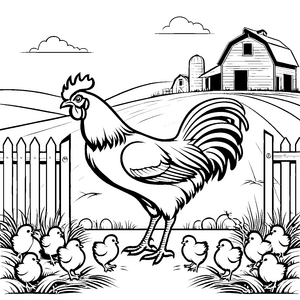 Hähne-Motiv