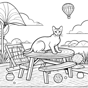 Sphynx Katzen-Motiv