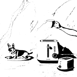 Kreativer Toaster mit frischem Brot und Spaß Ausmalbild für neugierige Küchenfreunde