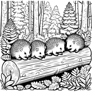 Stachelschwein-Babys-Motiv