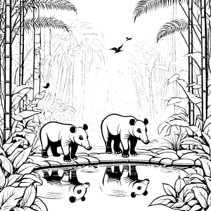 Tapir Jungtiere-Motiv