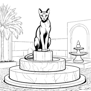 Sphynx Katzen-Motiv