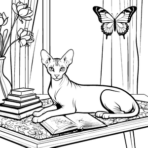 Sphynx Katzen-Motiv